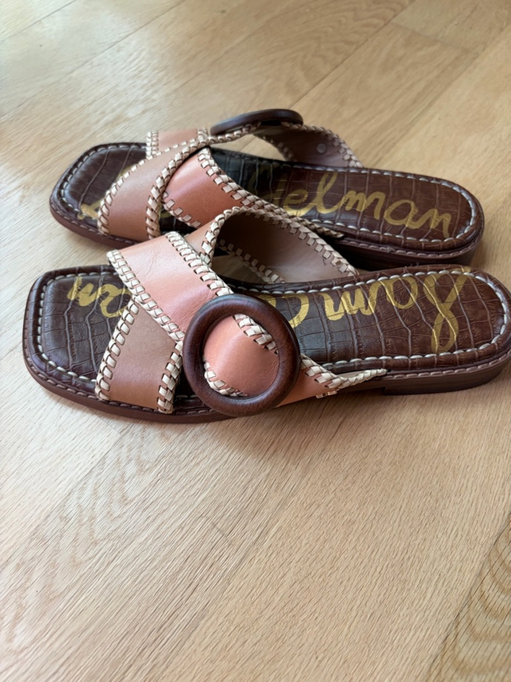 Sam Edelman Harlie Leather sandal slides -size 7.5 - Picture 15 of 15